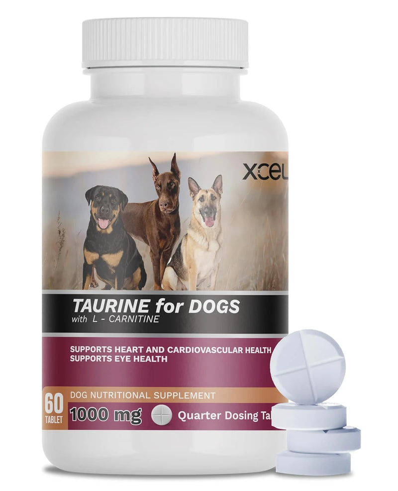 XCEL Taurine for Dogs with L-Carnitine — 60 Tablets